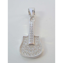 Strieborný prívesok gitara zdobená zirkónmi VIS13 925/1000 1,30g