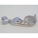 Strieborný prívesok saxofón zdobený zirkónmi VIS129 925/1000 1,29g