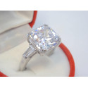 Strieborný prsteň brúsený číry zirkón VPS54635 925/1000 6,35g