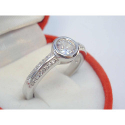 Strieborný prsteň číry okrúhly zirkón VPS55322 925/1000 3,22g