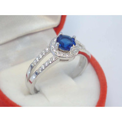 Strieborný prsteň dvojitá obruč farebné zirkóny VPS62353 925/1000 3,53g