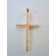 Pozlátený strieborný prívesok krížik zirkóniky VIS144 925/1000 1,44 g