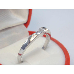 Strieborný minimalistický prsteň zdobený zirkónmi VPS56154 925/1000 1,54g