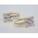 Pozlátené dámske strieborné naušnice číry zirkón VAS427 925/1000 4,27 g
