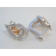 Dámske strieborné naušnice so zirkónmi ródium VAS366 925/1000 3,66 g