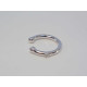 Strieborná SINGLE naušnica ródium kamienok VAS064 925/1000 0,64 g