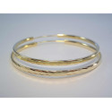 Vzorované dámske naušnice kruhy pozlátené striebro VAS664 925/1000 6,64 g