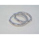 Rodiované naušnice strieborné kruhy hladké UNISEX VAS216 925/1000 2,16 g