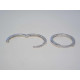 Rodiované naušnice strieborné kruhy hladké UNISEX VAS216 925/1000 2,16 g