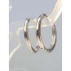 Rodiované naušnice strieborné kruhy hladké UNISEX VAS216 925/1000 2,16 g