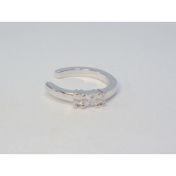 Strieborná hladká náušnica SINGLE číry zirkón DAS066 925/1000 0,66g