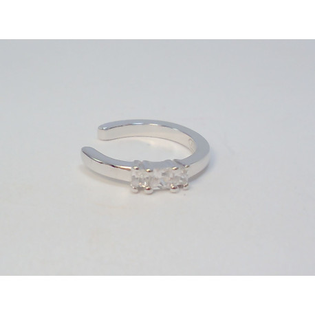 Strieborná hladká náušnica SINGLE číry zirkón DAS066 925/1000 0,66g
