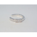 Strieborná hladká náušnica SINGLE číry zirkón DAS066 925/1000 0,66g