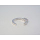Strieborná hladká náušnica SINGLE číry zirkón DAS066 925/1000 0,66g