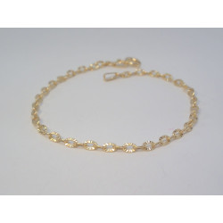 Strieborný pozlátený náramok vzorované očka DNS18176 925/1000 1,76g