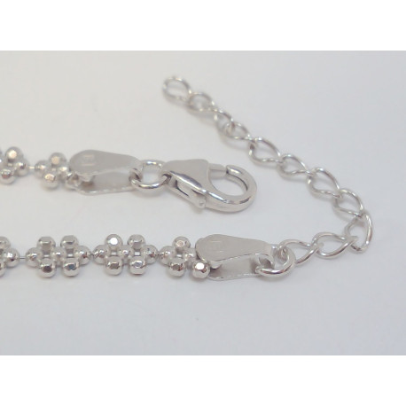 Strieborná rhodiovaná retiazka vo vzore kvietkov DRS42579 925/1000 5,79g