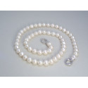 Strieborná retiazka biele perly DRS504047 925/1000 40,47g