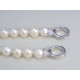 Strieborná retiazka biele perly DRS504047 925/1000 40,47g