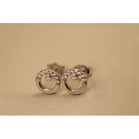 Strieborné dámske napichovacie náušnice zirkóny DAS105 925/1000 1,05g