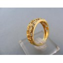 Krásny prsteň žlté zlato vzorovaný